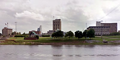 Downtown Alexandria Louisiana seen from Pineville across the Red River