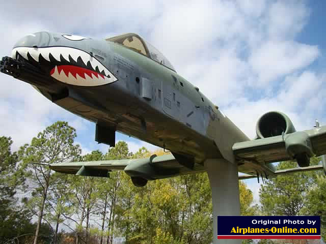 F-84F Thunderstreak at airpark at entrance to AEX