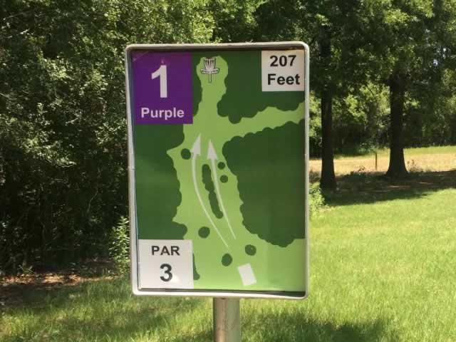 Scene on the Purple Course at the Disc Golf Course at the Fort Buhlow Recreation Area